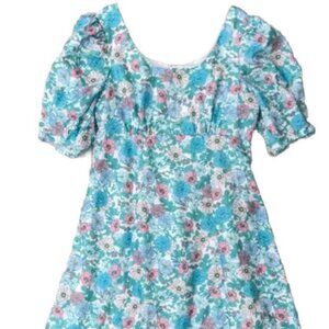 Tuckernuck Hyacinth House Cottagecore Floral Puff Sleeve Sallie Dress Sz M NWT